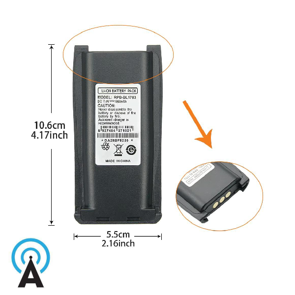 باتری بیسیم دستی HYT مدل TC700 , TC780 و صما IP700 , IP780