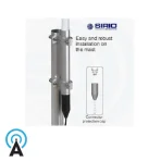انتن مرکزی هایگین دکلی سیریو ایتالیا مدل SPO 420-5 محدوده فرکانسی 420 - 47 0 مگاهرتز به طول 1.23m متر
